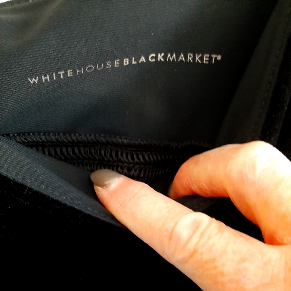 WHBM - THE LEGGING - Beautiful black velvet-like leggings for women - Size: L - Picture 2 of 10